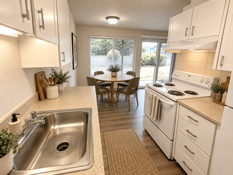 Floor plan for 1 bed, 1 bath, 663 sqft